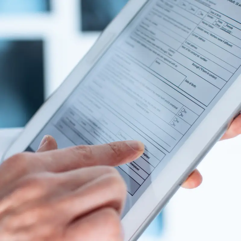 Digital patient intake